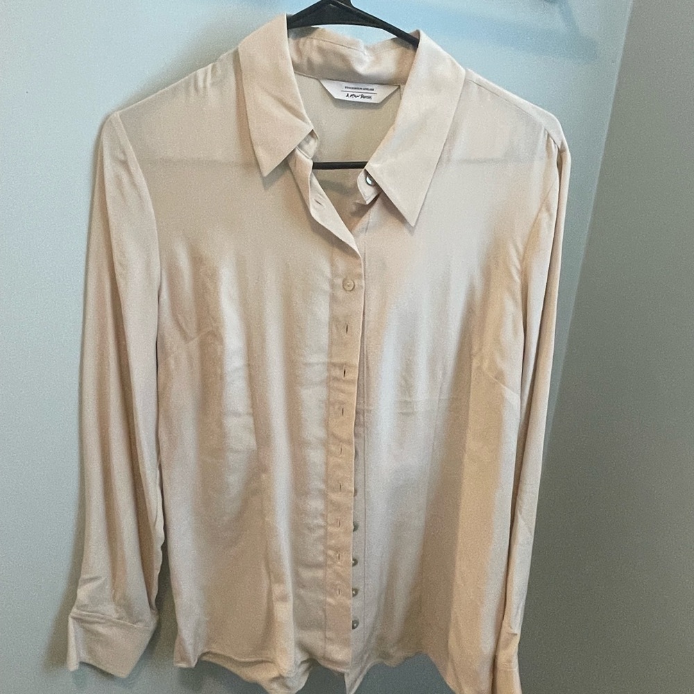 & Other Stories Beige Button-Up Shirt